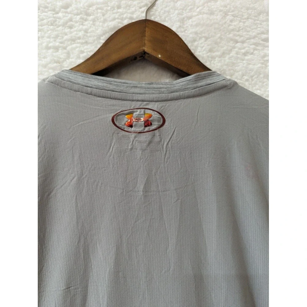 Under Armour Coolswitch Run Podium‎ T-Shirt Grey HeatGear 2XL